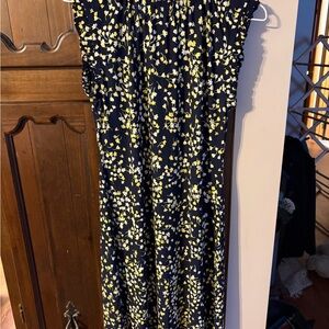 Floral Print Navy Dress